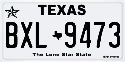 TX license plate BXL9473