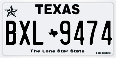 TX license plate BXL9474