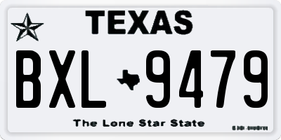 TX license plate BXL9479