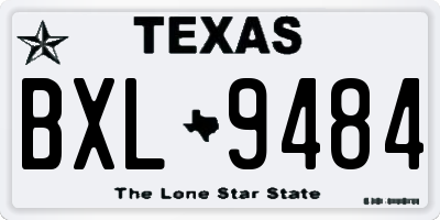 TX license plate BXL9484