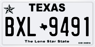 TX license plate BXL9491