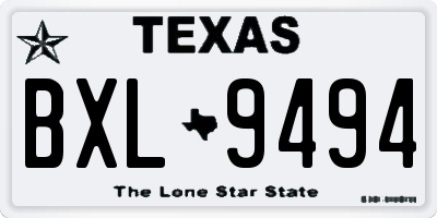 TX license plate BXL9494
