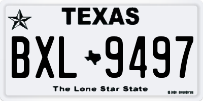 TX license plate BXL9497