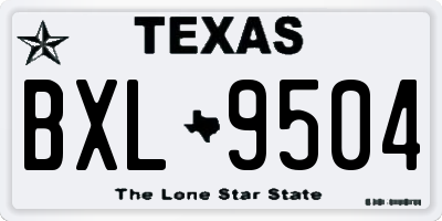 TX license plate BXL9504