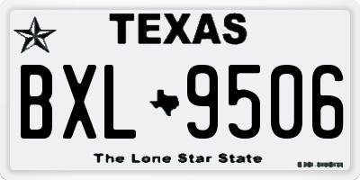 TX license plate BXL9506
