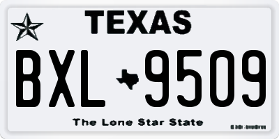 TX license plate BXL9509