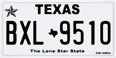 TX license plate BXL9510