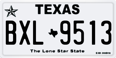 TX license plate BXL9513