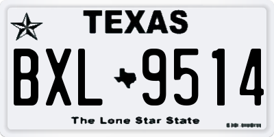 TX license plate BXL9514