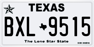 TX license plate BXL9515