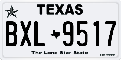 TX license plate BXL9517