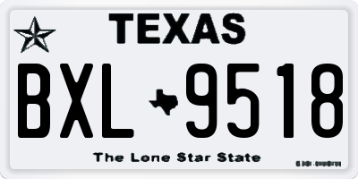 TX license plate BXL9518