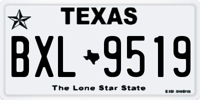 TX license plate BXL9519