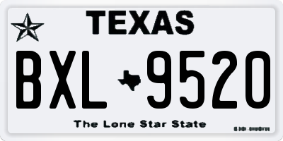 TX license plate BXL9520