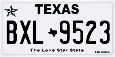 TX license plate BXL9523
