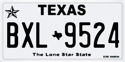 TX license plate BXL9524