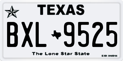 TX license plate BXL9525