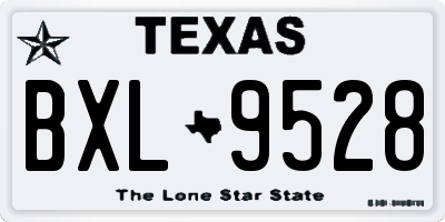 TX license plate BXL9528
