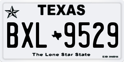TX license plate BXL9529