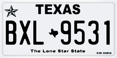 TX license plate BXL9531