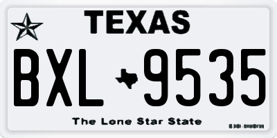 TX license plate BXL9535