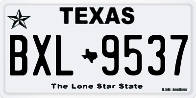 TX license plate BXL9537