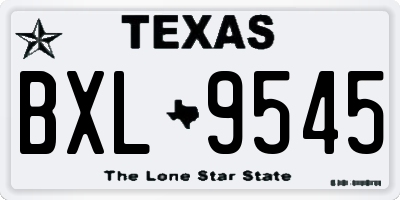 TX license plate BXL9545