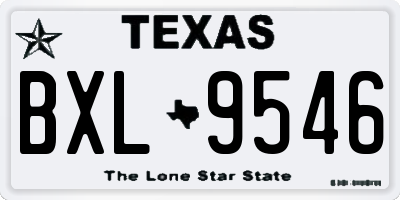 TX license plate BXL9546