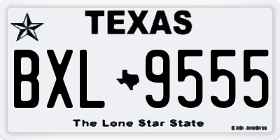 TX license plate BXL9555