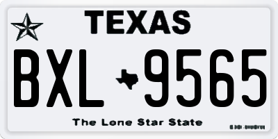 TX license plate BXL9565