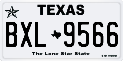 TX license plate BXL9566
