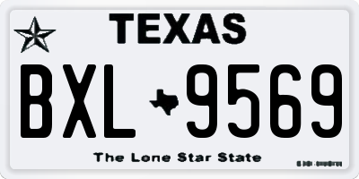 TX license plate BXL9569