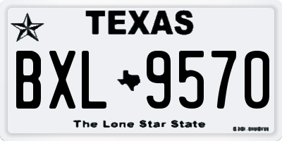 TX license plate BXL9570