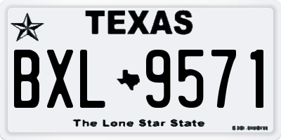 TX license plate BXL9571