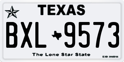 TX license plate BXL9573