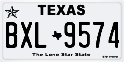 TX license plate BXL9574