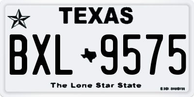 TX license plate BXL9575