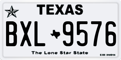 TX license plate BXL9576