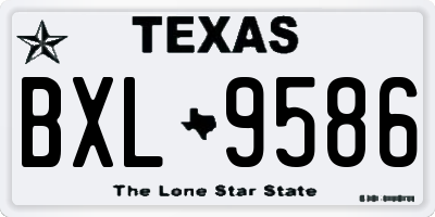 TX license plate BXL9586