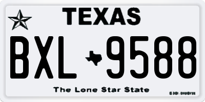 TX license plate BXL9588
