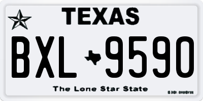 TX license plate BXL9590