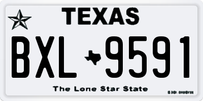 TX license plate BXL9591