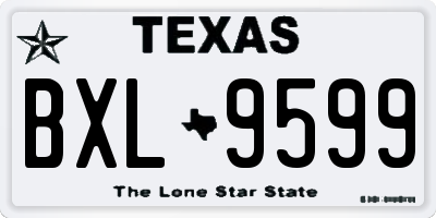 TX license plate BXL9599