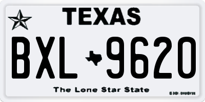 TX license plate BXL9620