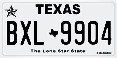TX license plate BXL9904
