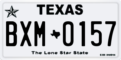 TX license plate BXM0157