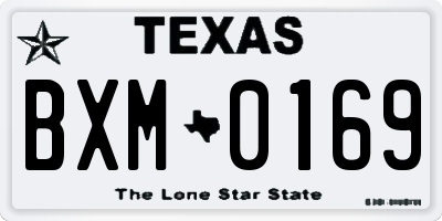 TX license plate BXM0169