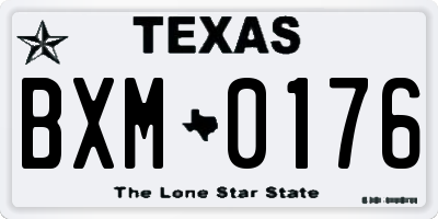 TX license plate BXM0176