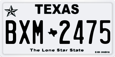 TX license plate BXM2475