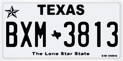 TX license plate BXM3813